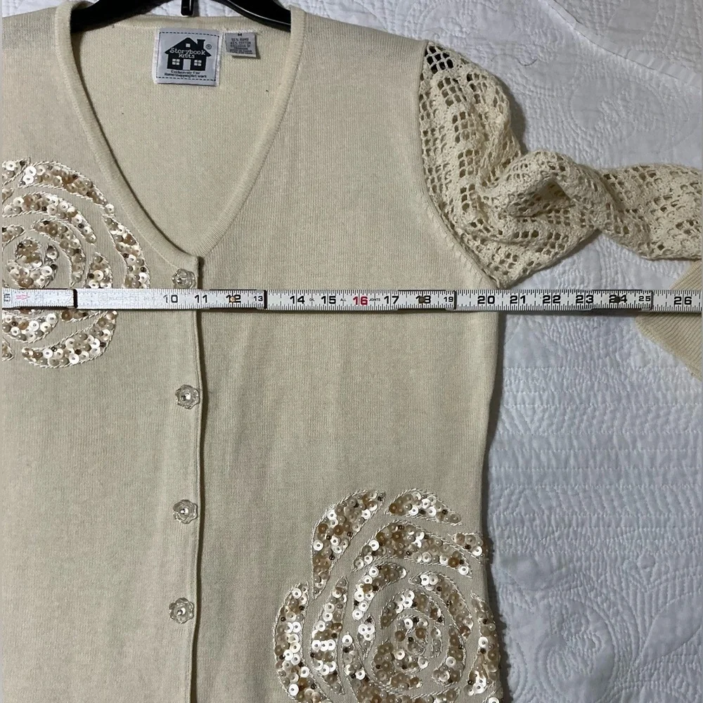 EUC Storybook Knits Gardenia Garden Cardigan Medium